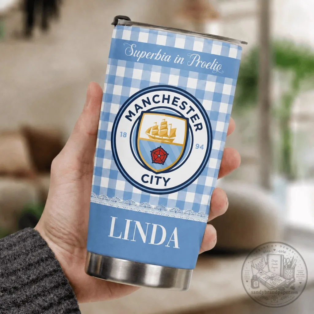 Manchester City Football Club Superbia in Proelio Personalized Tumbler Manchester City Football Club Superbia in Proelio Personalized Tumbler