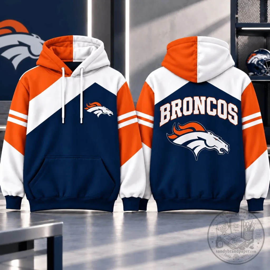 Denver Broncos NFL Dynamic Color Block Team Hoodie Denver Broncos NFL Dynamic Color Block Team Hoodie