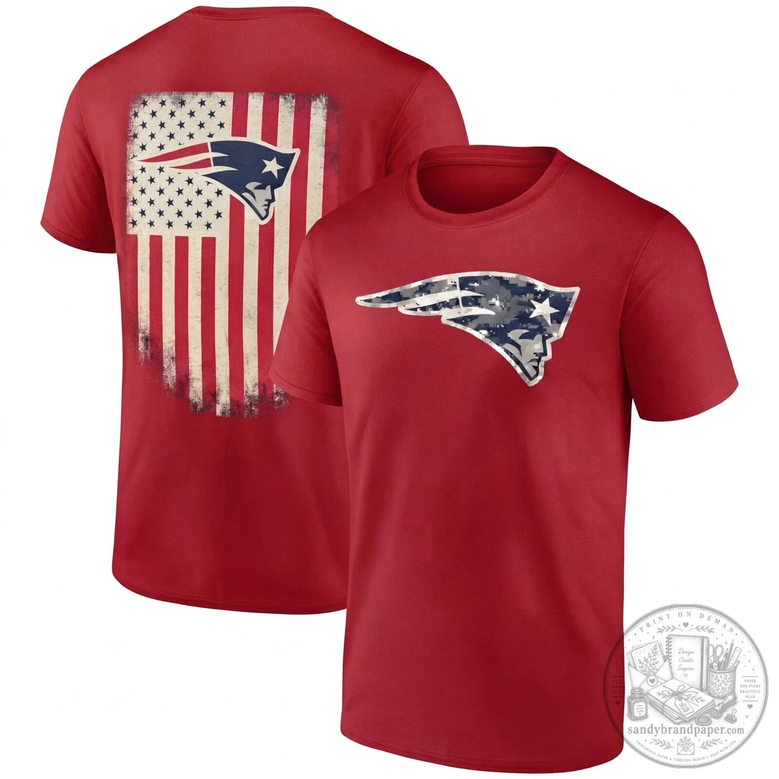 Distressed Black T-Shirt featuring American Flag for New England Patriots Salute To Service 7 Distressed Black T-Shirt featuring American Flag for New England Patriots Salute To Service