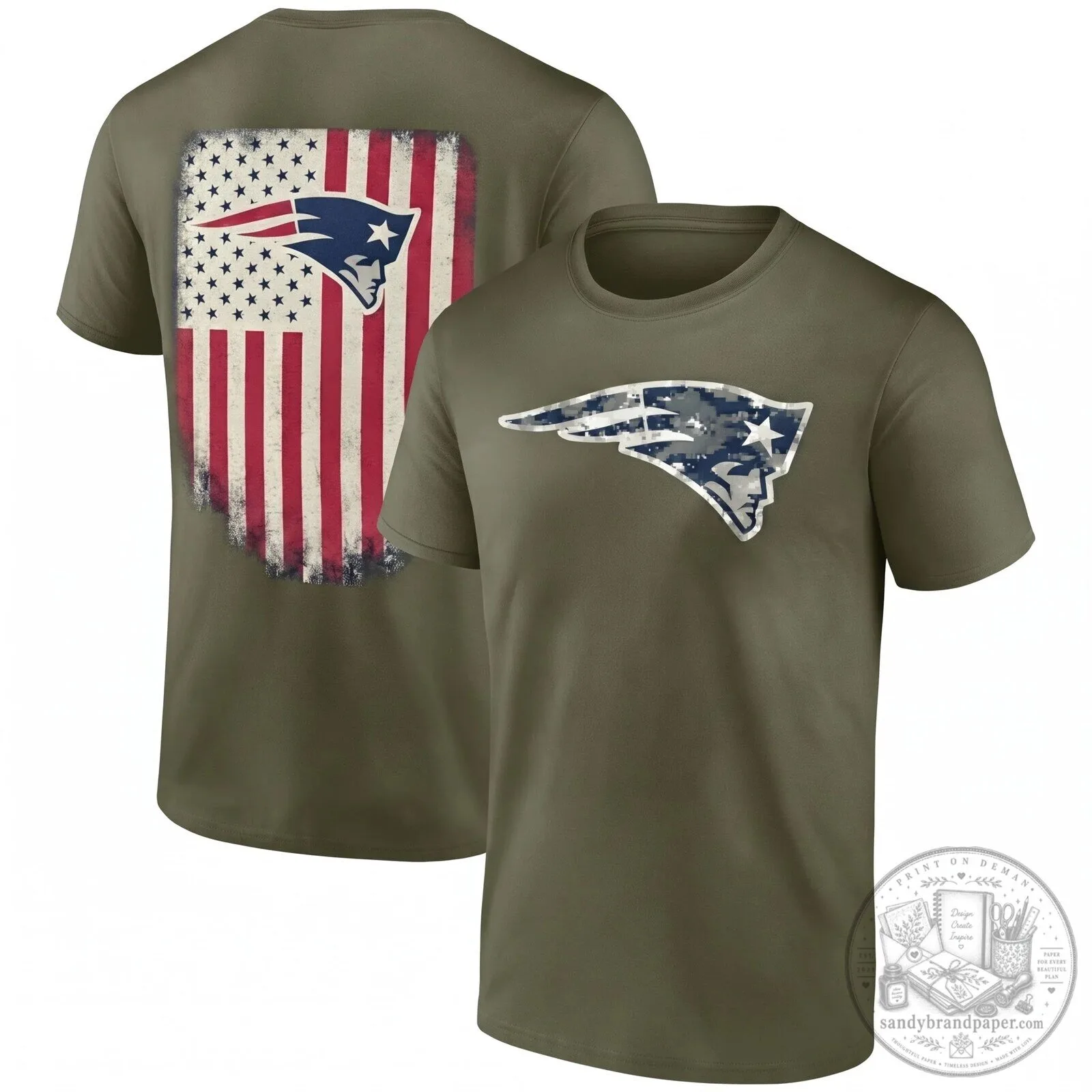Distressed Black T-Shirt featuring American Flag for New England Patriots Salute To Service 11 Distressed Black T-Shirt featuring American Flag for New England Patriots Salute To Service
