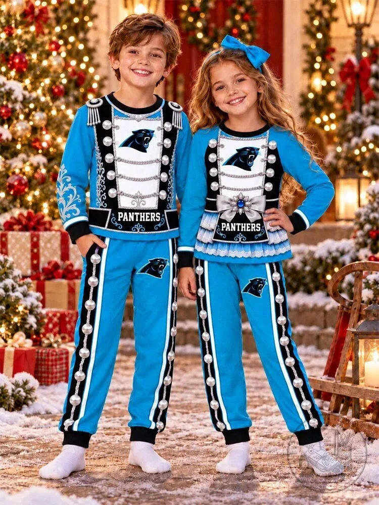 Carolina Panthers Nutcracker Christmas Kids Pajamas Set 63 Carolina Panthers Nutcracker Christmas Kids Pajamas Set
