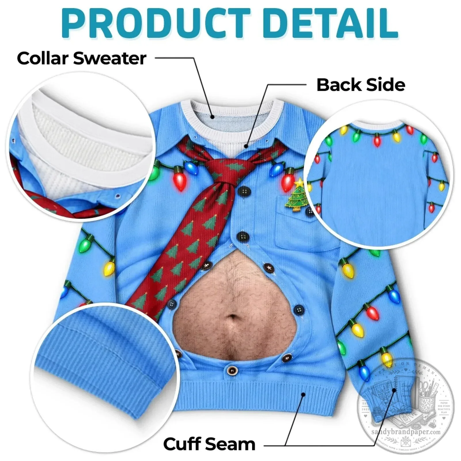 Funny Christmas Lights Open Shirt Belly Ugly Holiday Sweater 12 Funny Christmas Lights Open Shirt Belly Ugly Holiday Sweater