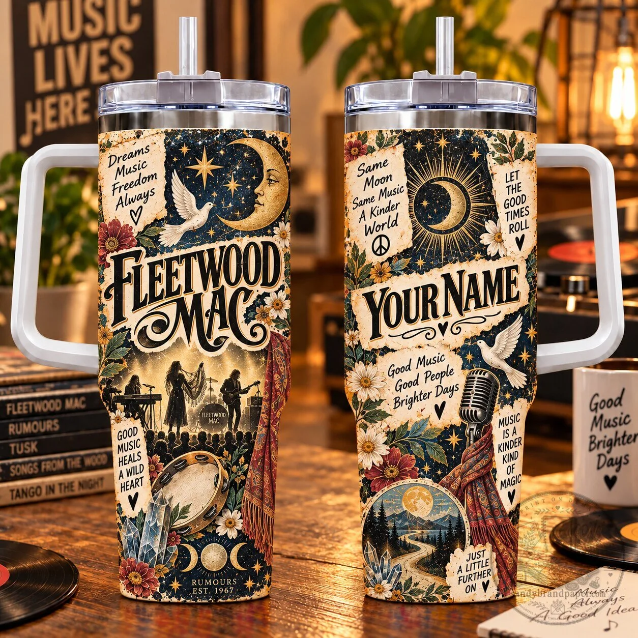Fleetwood Mac Rumours Album Art Personalized Stainless Steel Tumbler