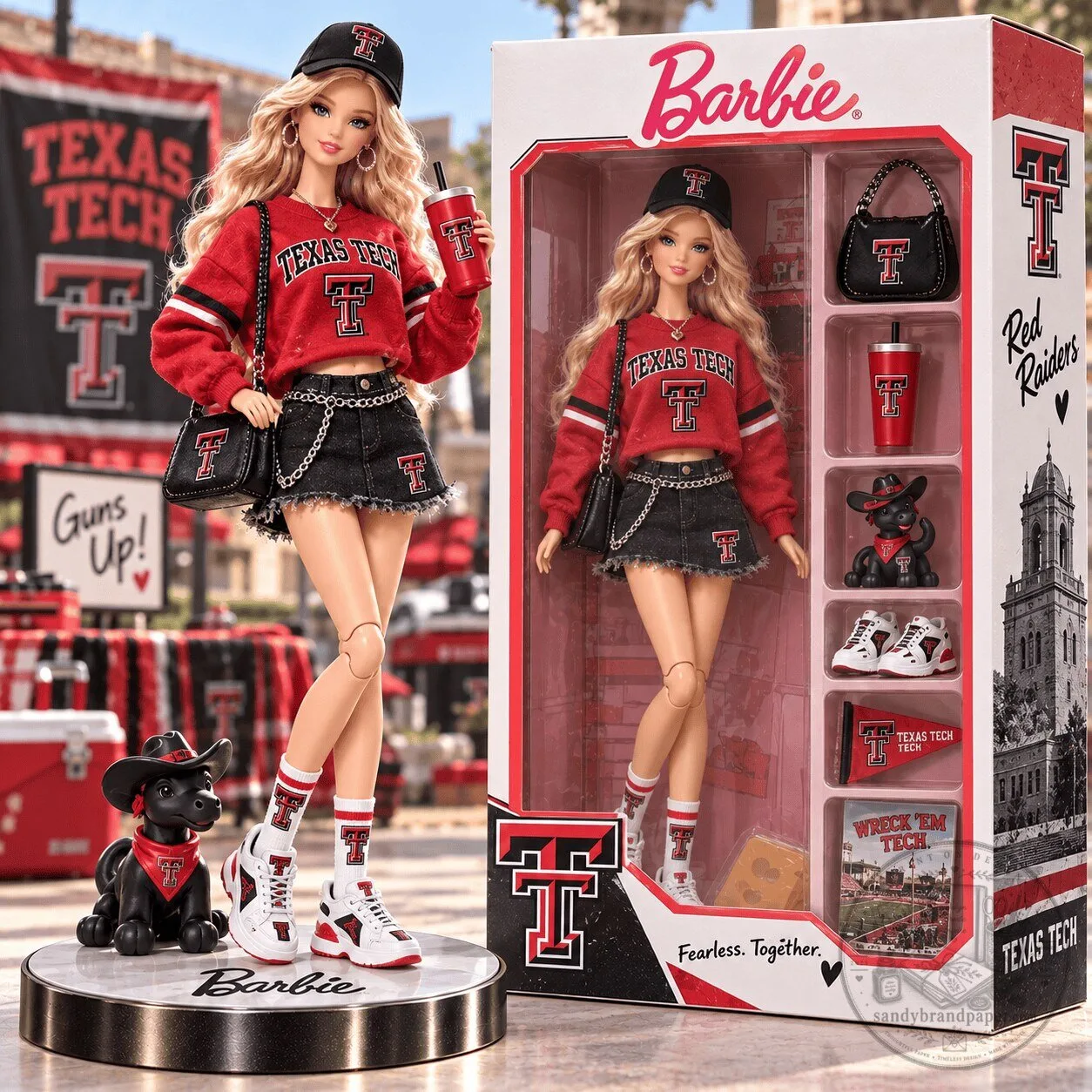 Barbie Texas Tech Red Raiders Collectible Doll with Accessories