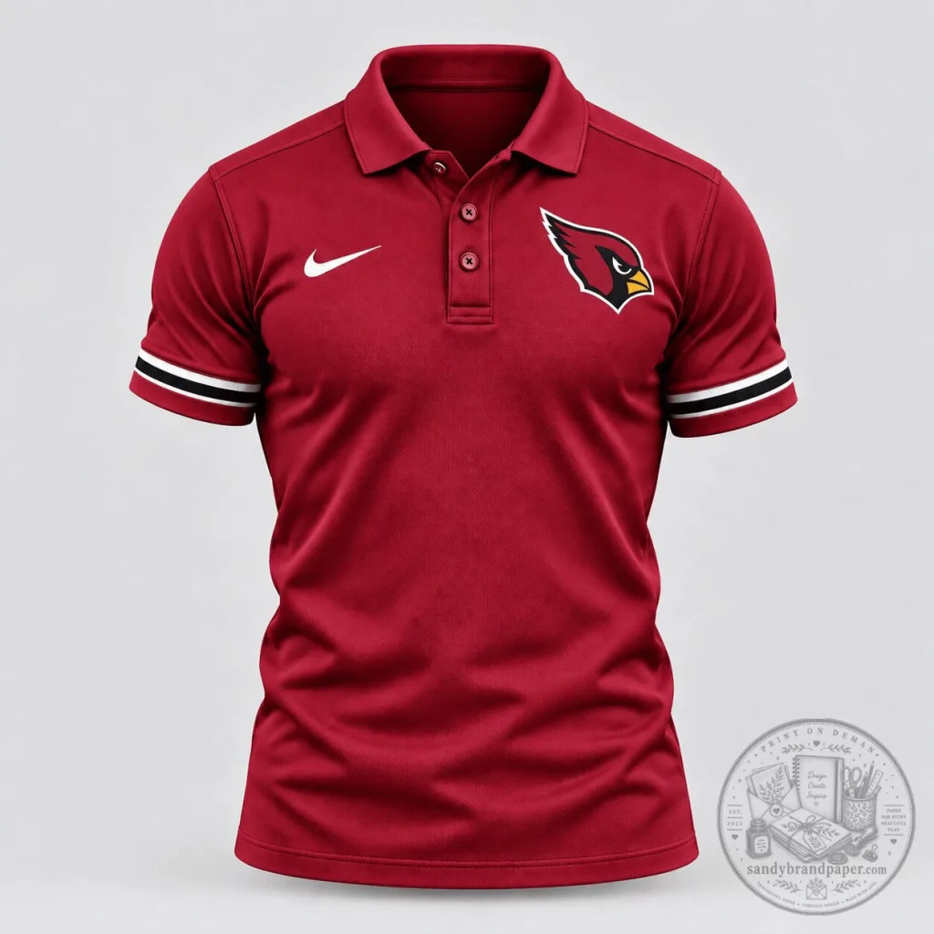 Arizona Cardinals Football Team Logo Red Performance Polo Shirt for Men Arizona Cardinals Football Team Logo Red Performance Polo Shirt for Men