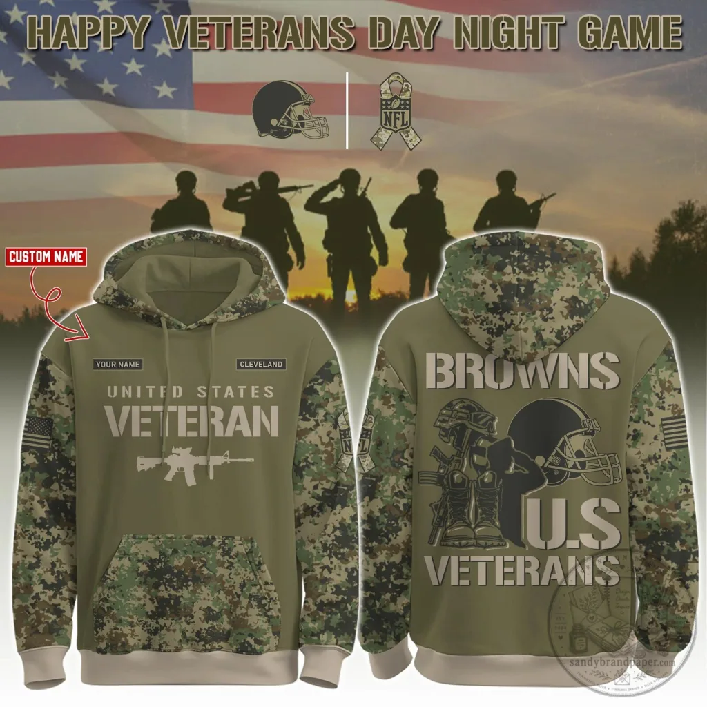 Cleveland Browns United States Veteran Salute To Service Hoodie Cleveland Browns United States Veteran Salute To Service Hoodie