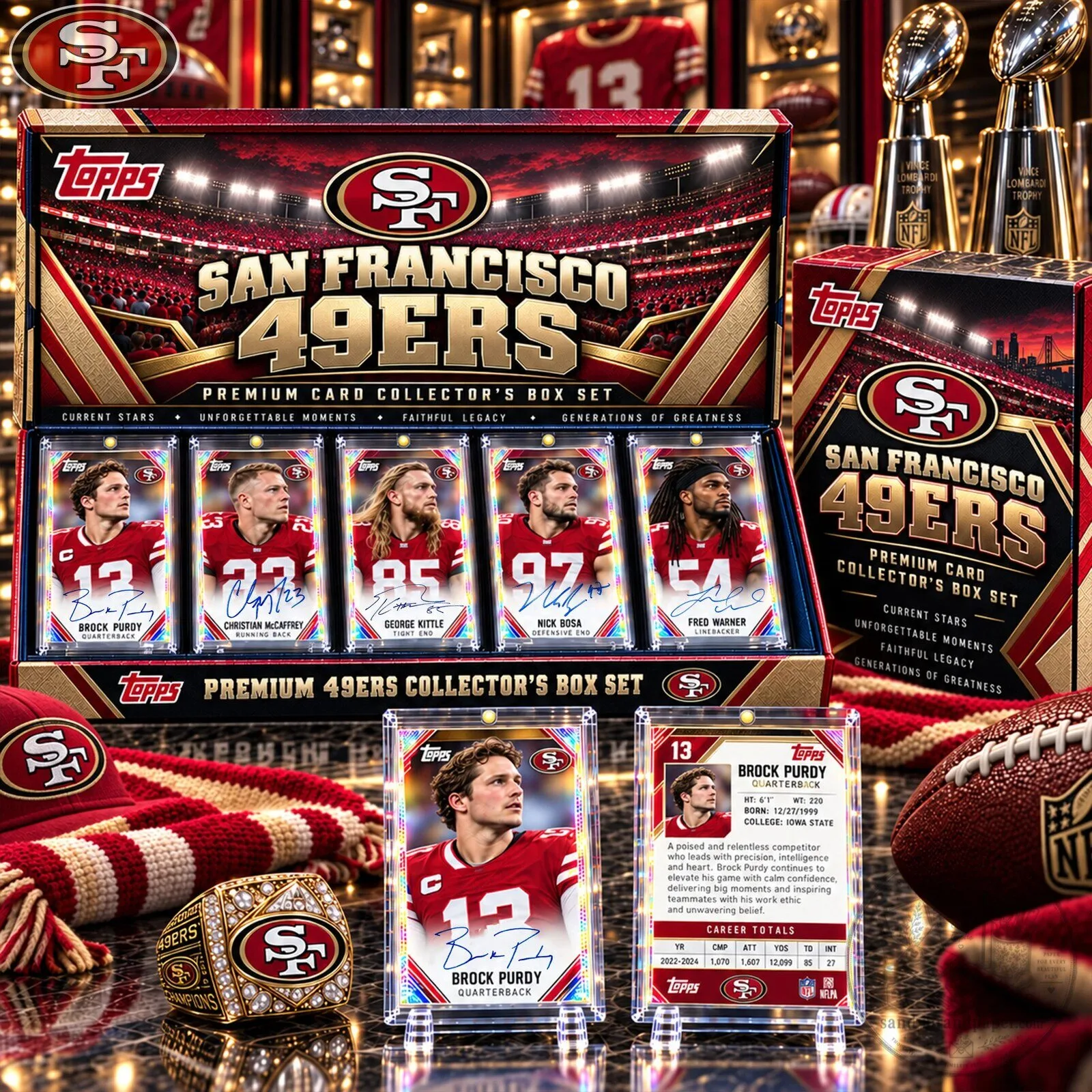 San Francisco 49ers Brock Purdy Premium Card Collector's Box Set