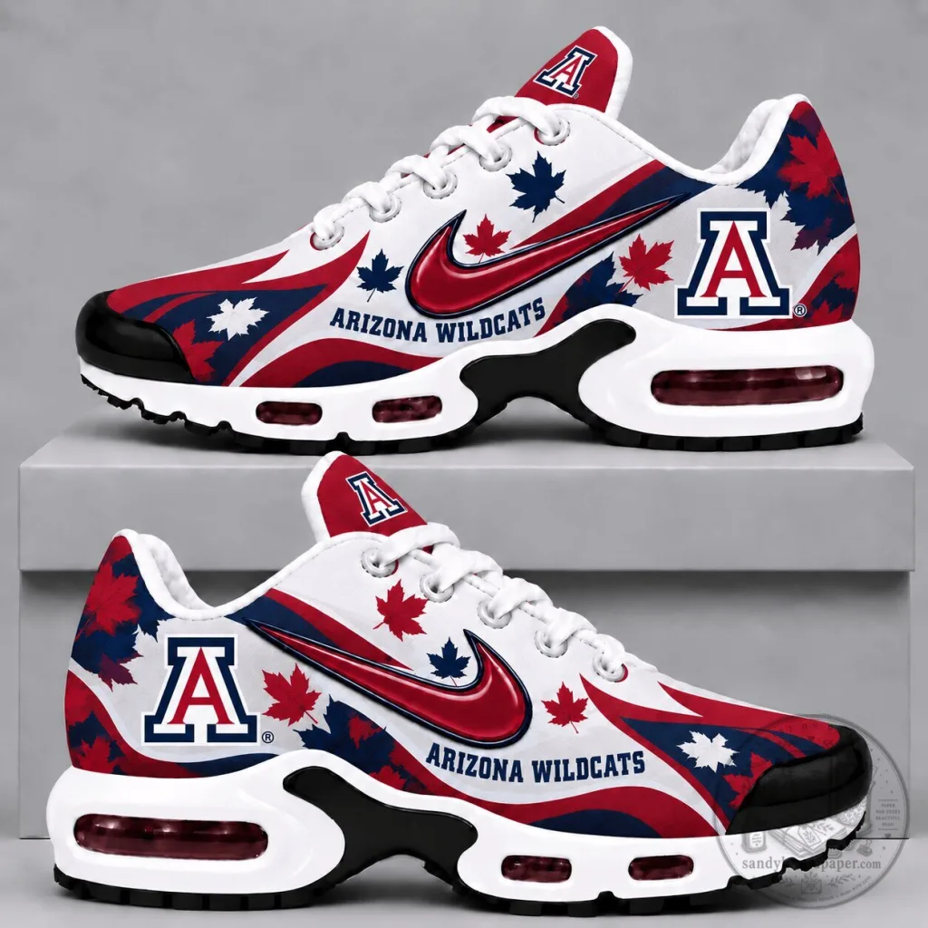 Arizona Wildcats Fall Season Maple Leaf Pattern Air Max Shoes Arizona Wildcats Fall Season Maple Leaf Pattern Air Max Shoes