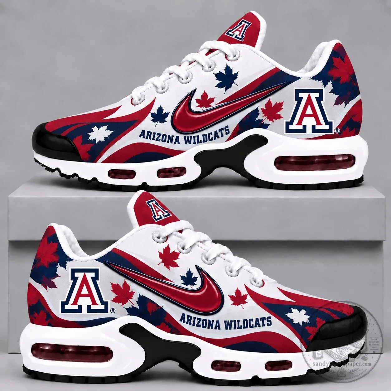 Arizona Wildcats Fall Season Maple Leaf Pattern Air Max Shoes