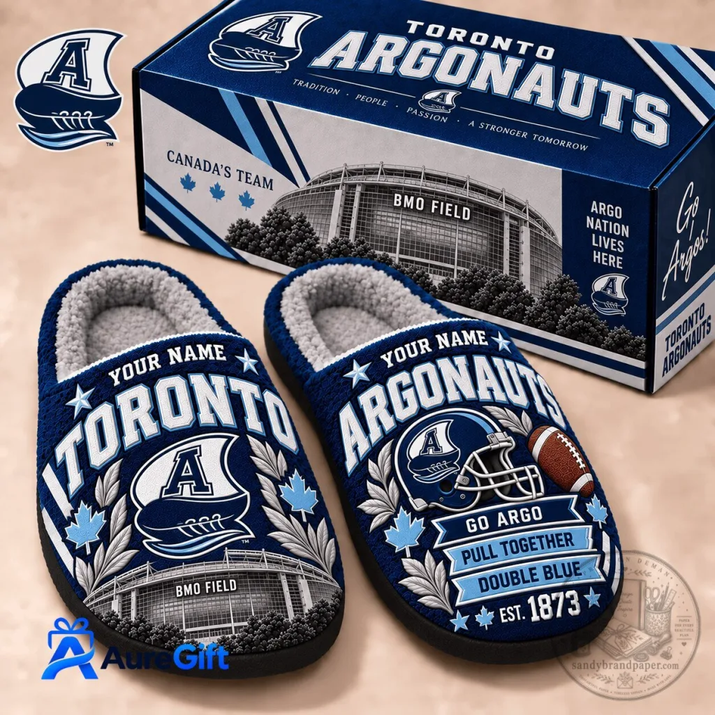 Toronto Argonauts Football Team Personalized Indoor Slippers Toronto Argonauts Football Team Personalized Indoor Slippers