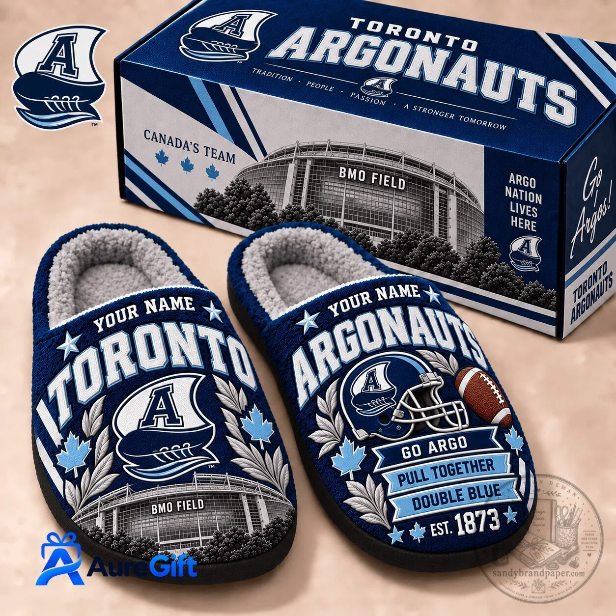 Toronto Argonauts Football Team Personalized Indoor Slippers 1 Toronto Argonauts Football Team Personalized Indoor Slippers