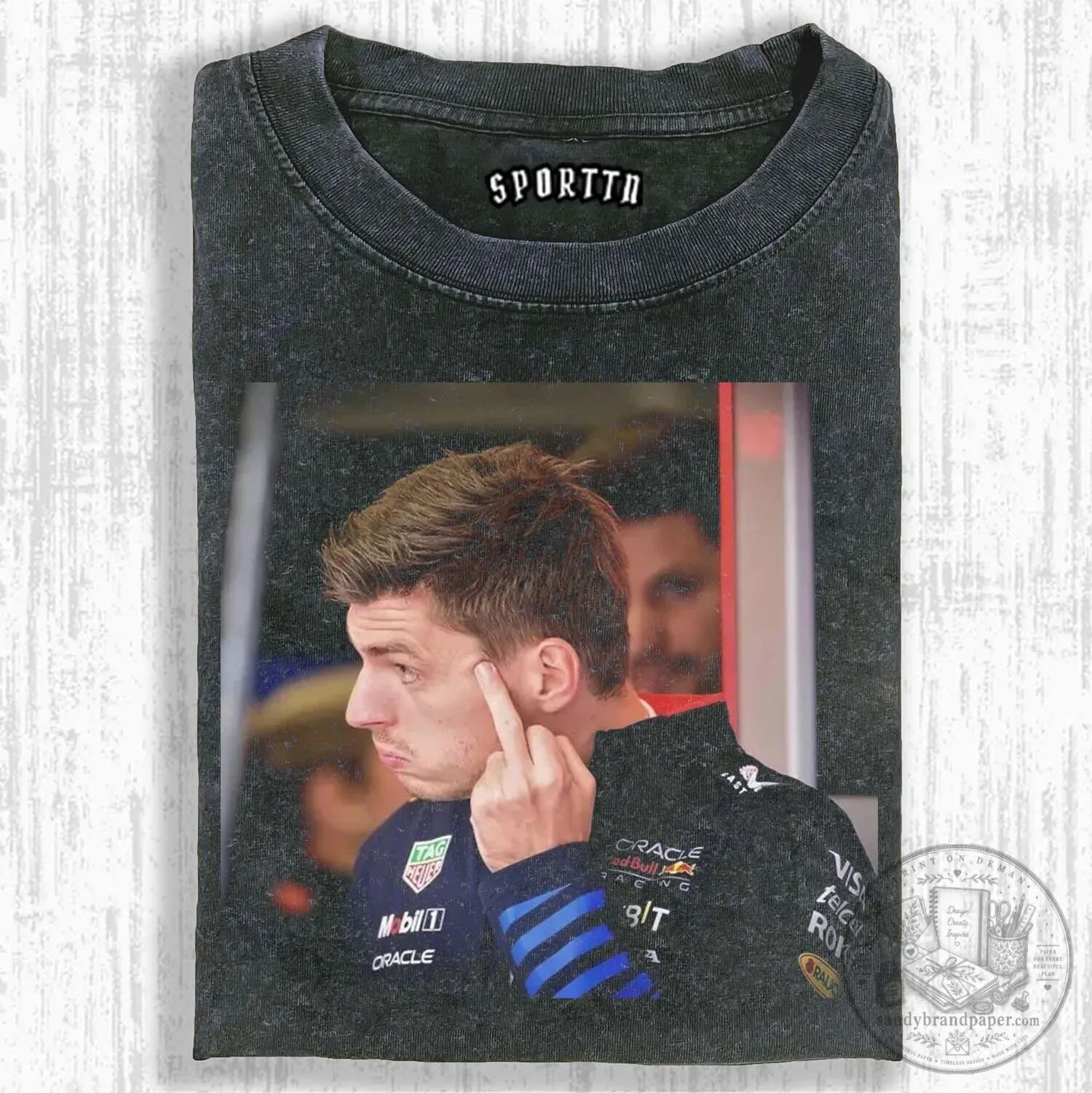 Max Verstappen Giving the Finger Formula 1 Racing T-Shirt