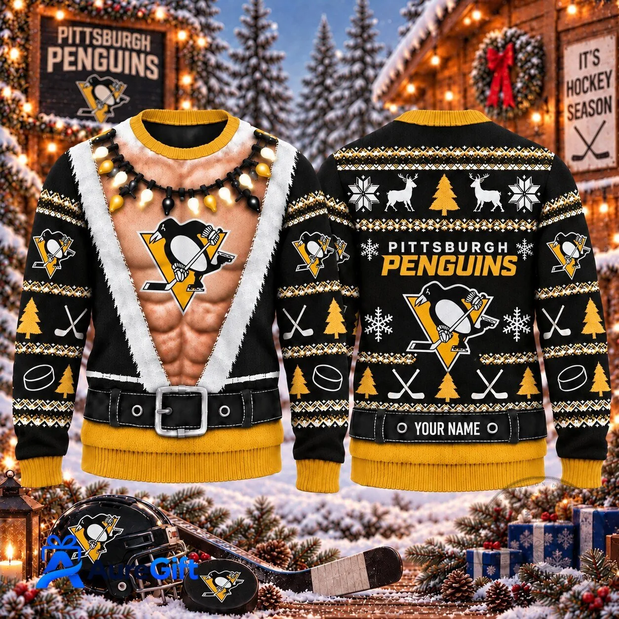 Pittsburgh Penguins Christmas Ugly Sweater