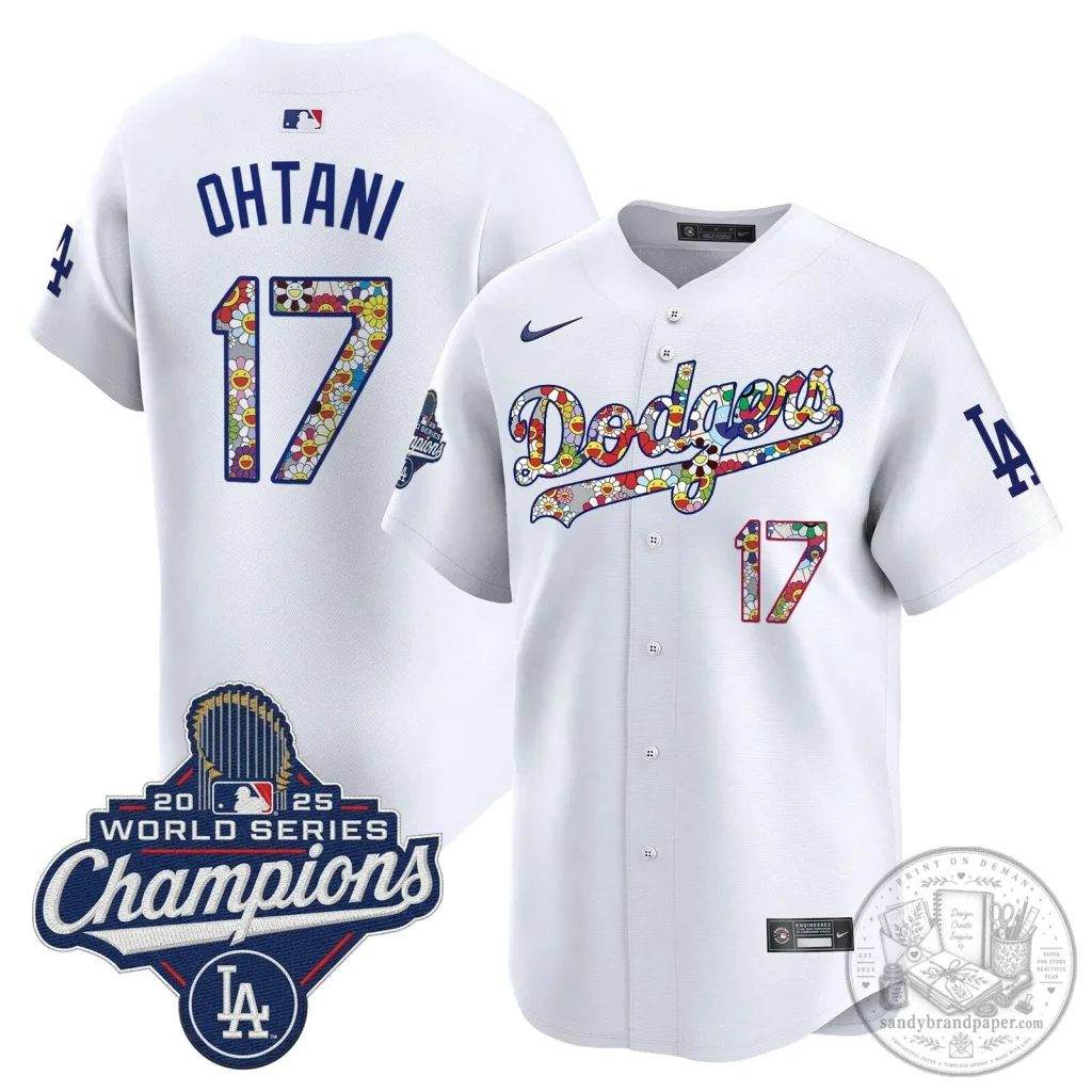 Takashi Murakami Los Angeles Dodgers Shohei Ohtani Baseball Jersey 7 Takashi Murakami Los Angeles Dodgers Shohei Ohtani Baseball Jersey