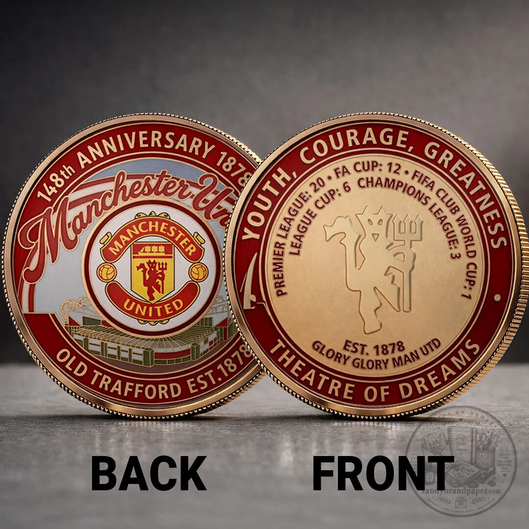 Manchester United 148th Anniversary Old Trafford Football Club Commemorative Coin 5 Manchester United 148th Anniversary Old Trafford Football Club Commemorative Coin