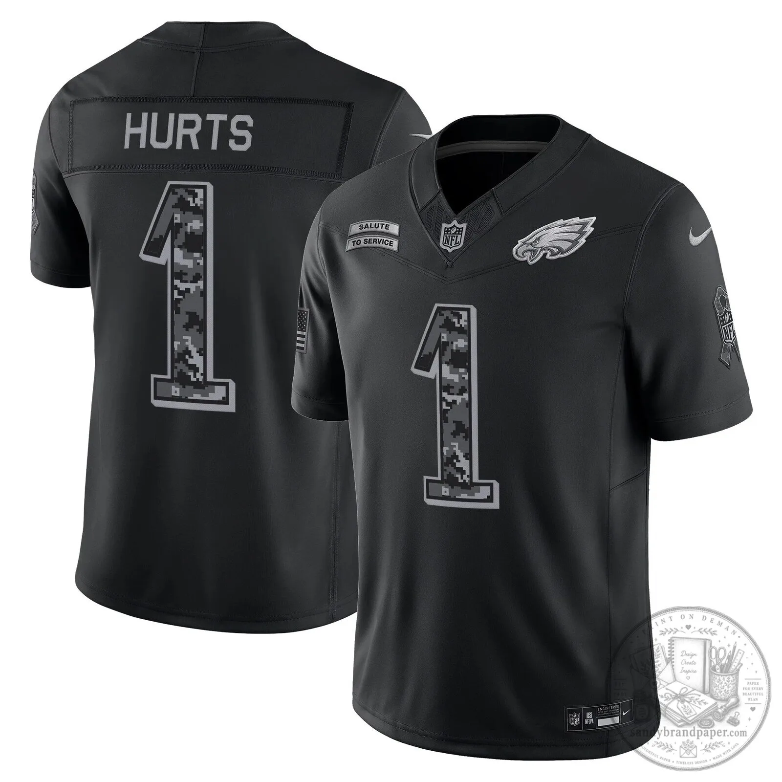Philadelphia Eagles Salute To Service Jersey for Jalen Hurts
