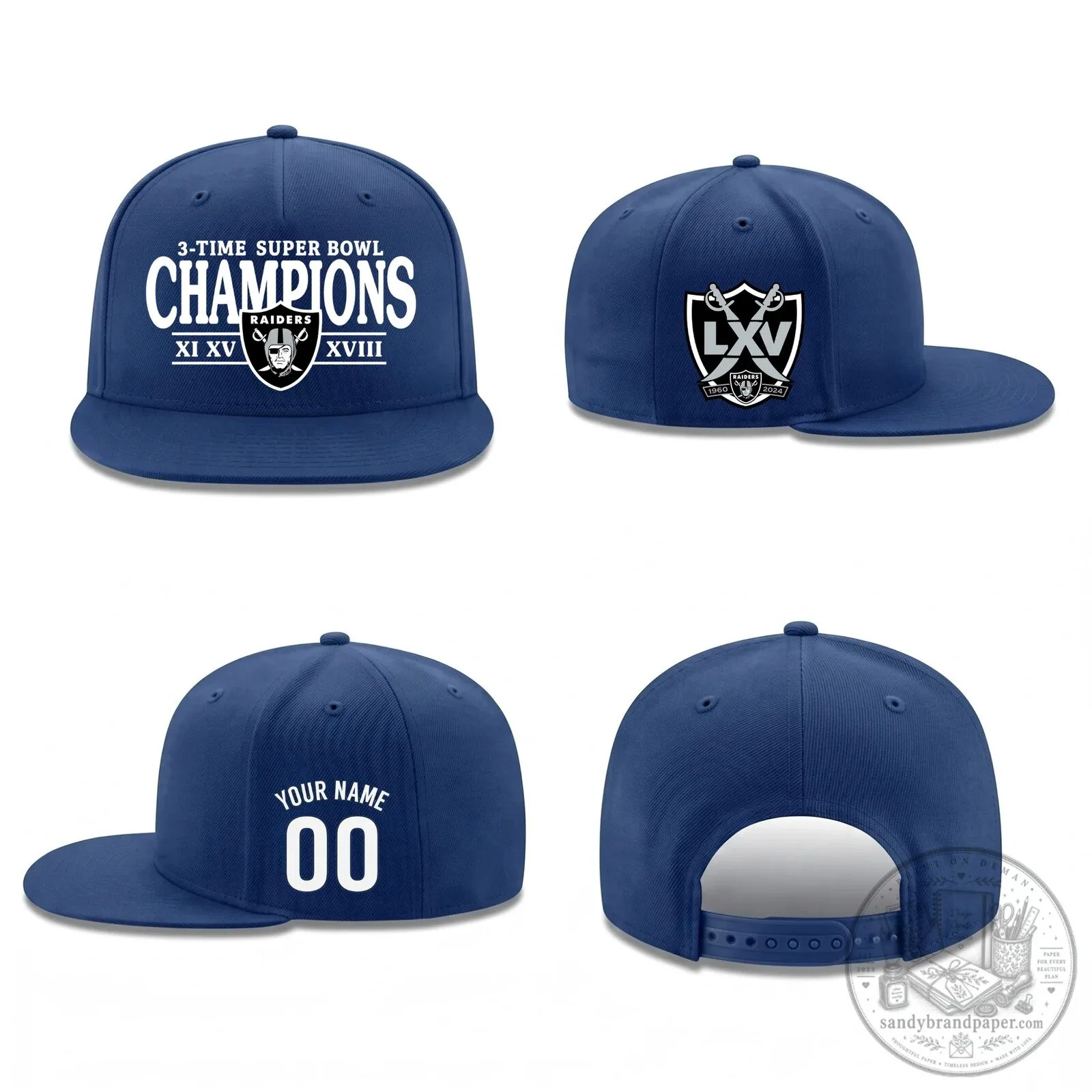 Las Vegas Raiders Super Bowl Champions Personalized Black Snapback Cap Hat 6 Las Vegas Raiders Super Bowl Champions Personalized Black Snapback Cap Hat