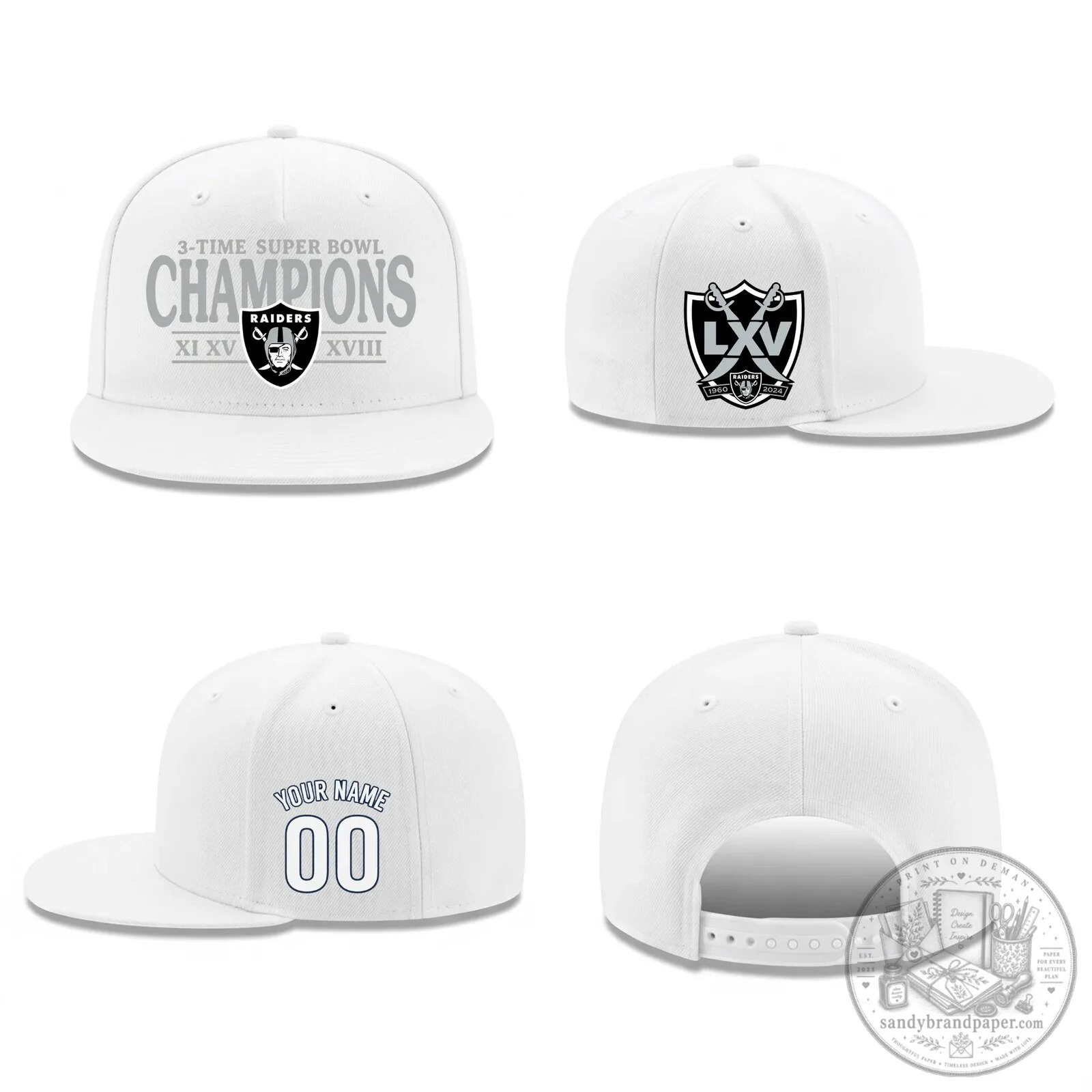 Las Vegas Raiders Super Bowl Champions Personalized Black Snapback Cap Hat 7 Las Vegas Raiders Super Bowl Champions Personalized Black Snapback Cap Hat