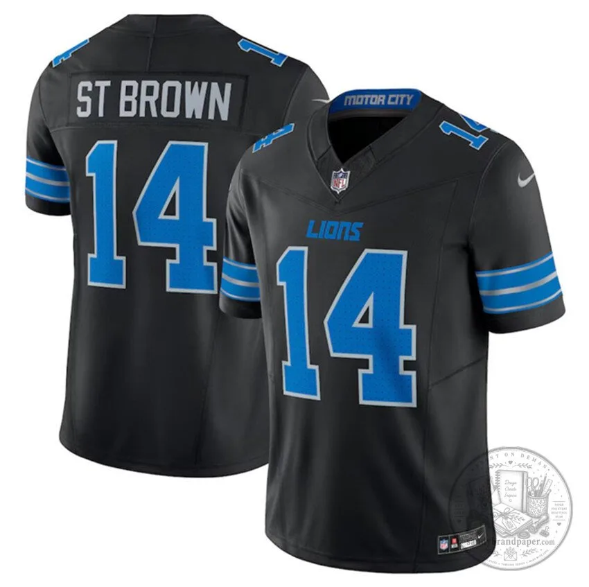 Detroit Lions Alternate Football Jersey in Black for Amon-Ra St. Brown