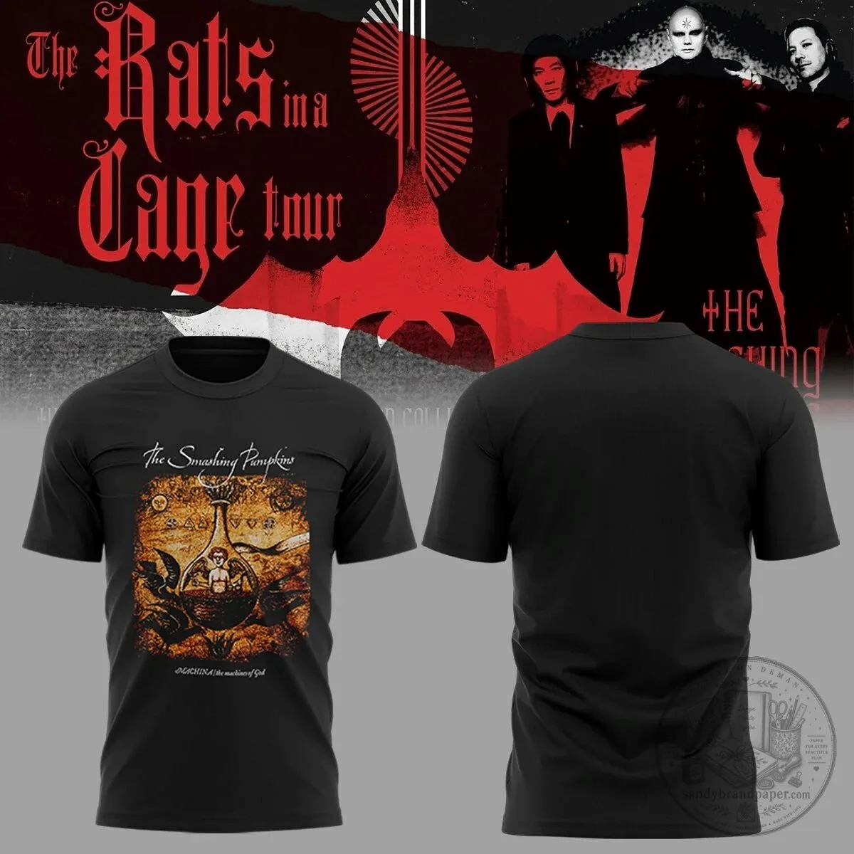 The Smashing Pumpkins Machina The Machines of God Album Art Black T-Shirt