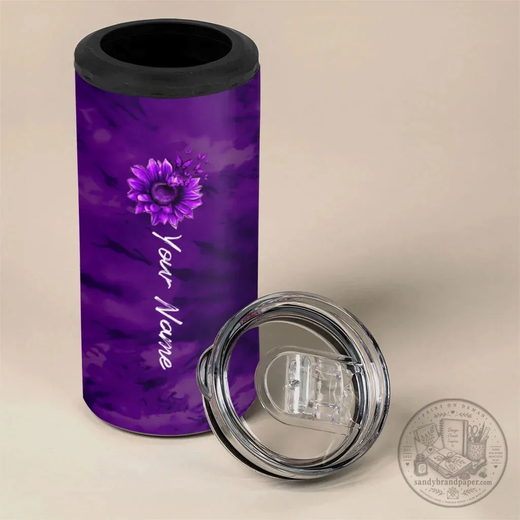 Domestic Violence Awareness Purple Ribbon Sunflower Nobody Fights Alone Tumbler 9 Domestic Violence Awareness Purple Ribbon Sunflower Nobody Fights Alone Tumbler