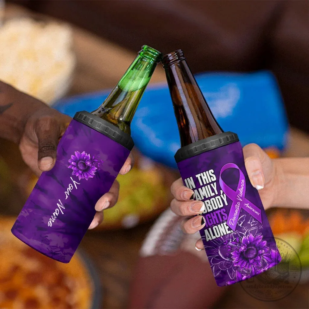 Domestic Violence Awareness Purple Ribbon Sunflower Nobody Fights Alone Tumbler 12 Domestic Violence Awareness Purple Ribbon Sunflower Nobody Fights Alone Tumbler
