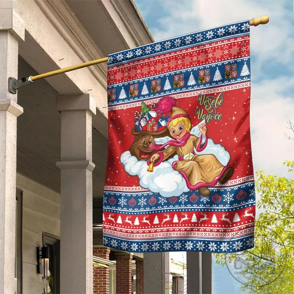 Czech Republic Jezisek Vesele Vanoce Christmas Holiday Garden Flag