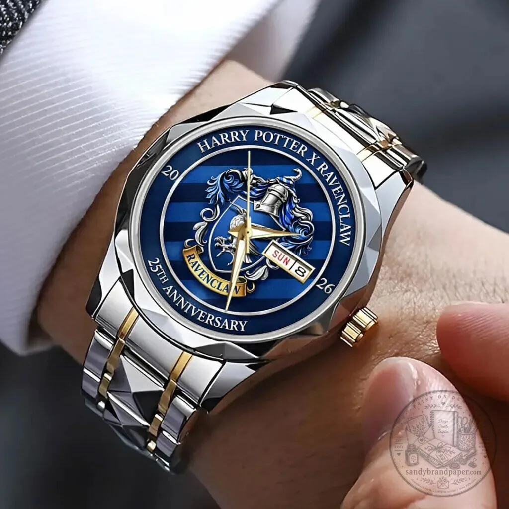 Harry Potter Ravenclaw 25th Anniversary Gold and Silver Stainless Steel Watch 7 Harry Potter Ravenclaw 25th Anniversary Gold and Silver Stainless Steel Watch