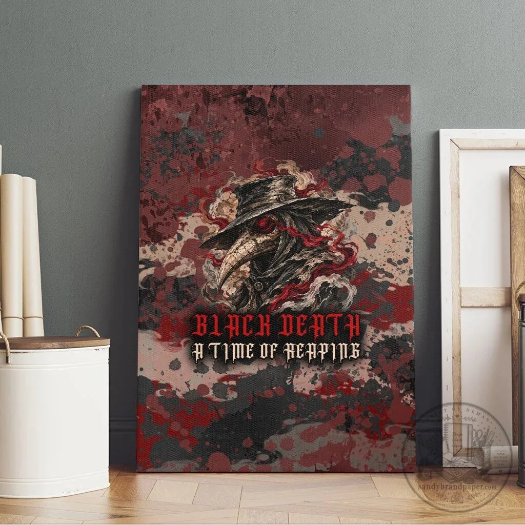Black Death A Time Of Reaping Grim Reaper Plague Doctor Gothic Horror Canvas Wall Art 11 Black Death A Time Of Reaping Grim Reaper Plague Doctor Gothic Horror Canvas Wall Art