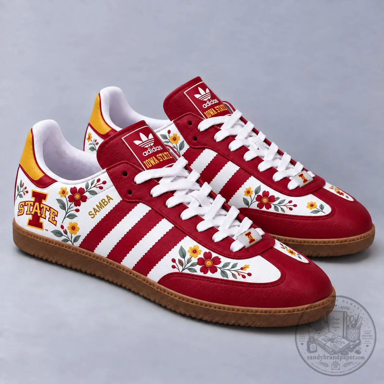 Iowa State Cyclones Floral Game Day Samba Shoes
