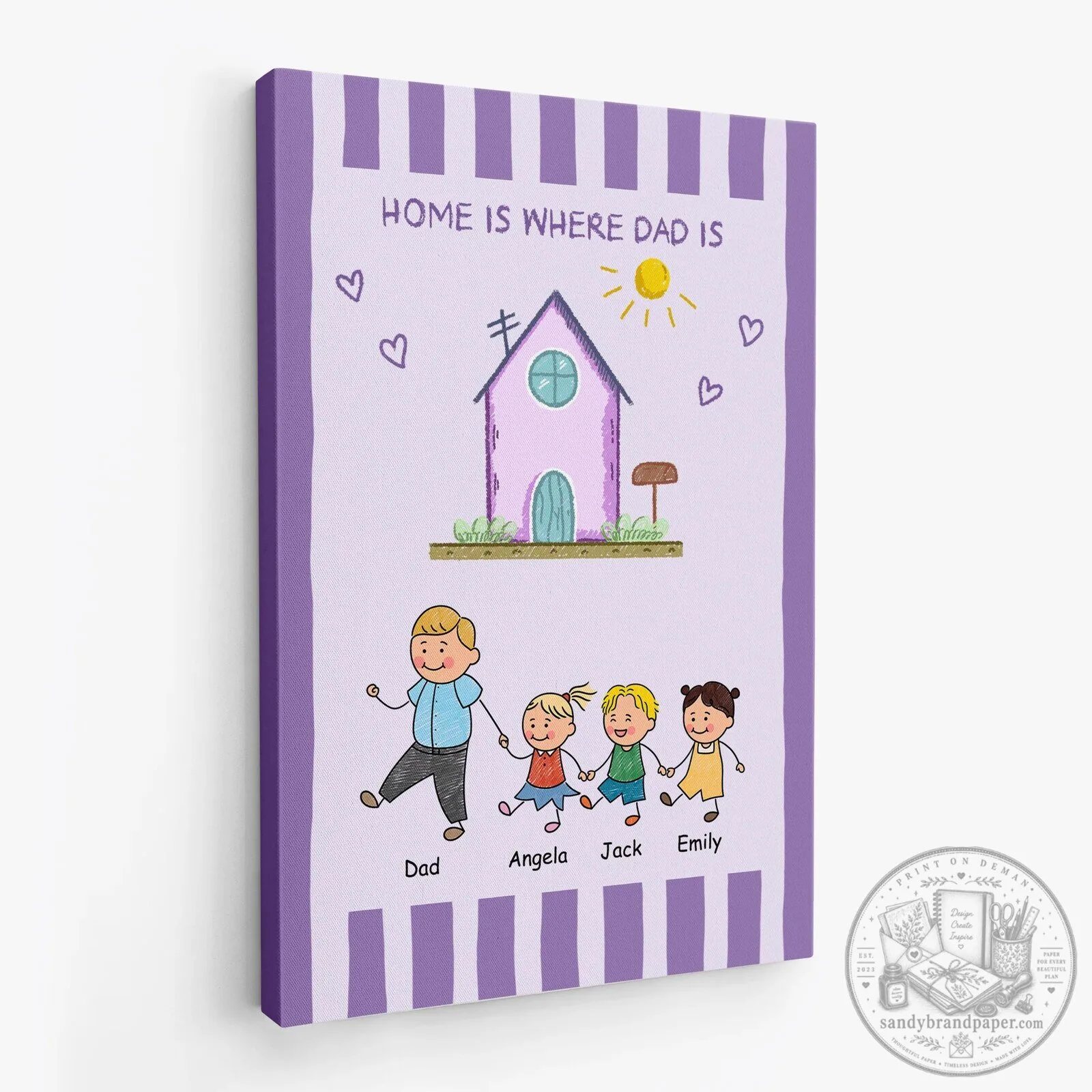 Personalized Home Is Where Mom Is Family Portrait Canvas Wall Art 5 Personalized Home Is Where Mom Is Family Portrait Canvas Wall Art