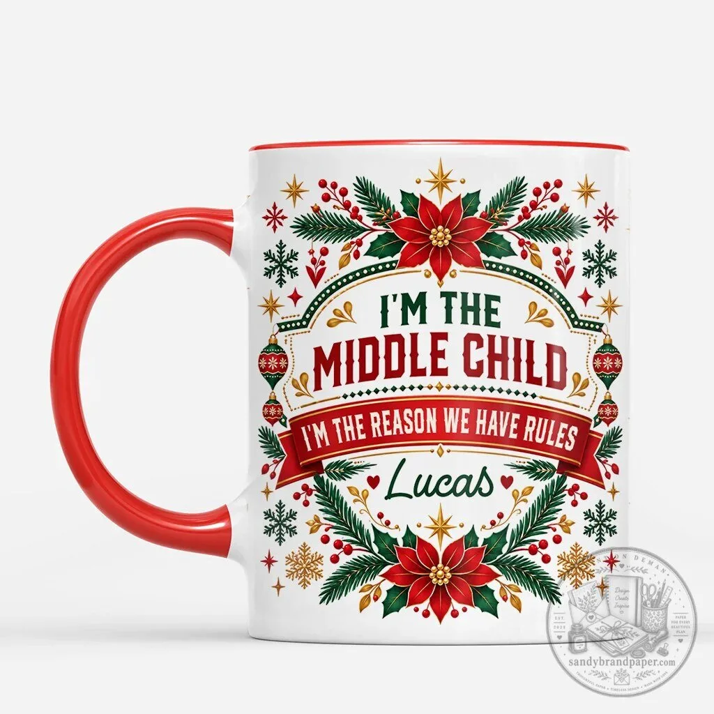 Personalized Oldest Middle Youngest Child Christmas Sibling Rules Mug 7 Personalized Oldest Middle Youngest Child Christmas Sibling Rules Mug