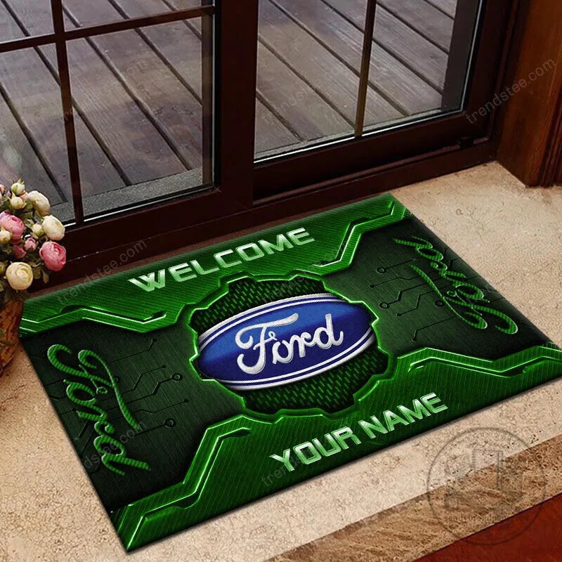 Ford Blue Logo Welcome Custom Name Personalized Doormat 12 Ford Blue Logo Welcome Custom Name Personalized Doormat