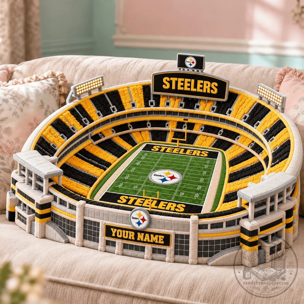 Pittsburgh Steelers NFL Acrisure Stadium Custom Shaped Throw Pillow