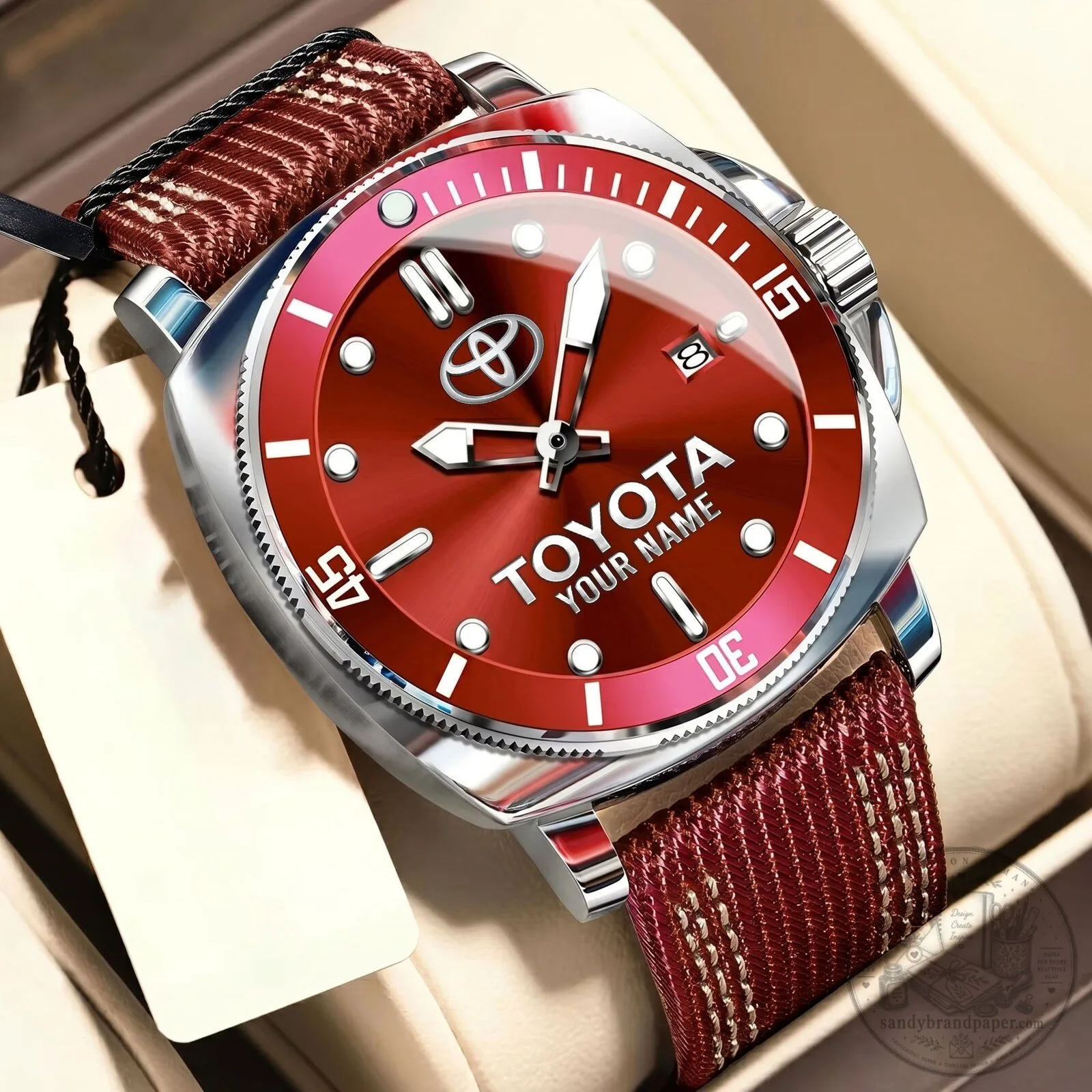Toyota Custom Name Luxury Fashion Men's Sport Watch