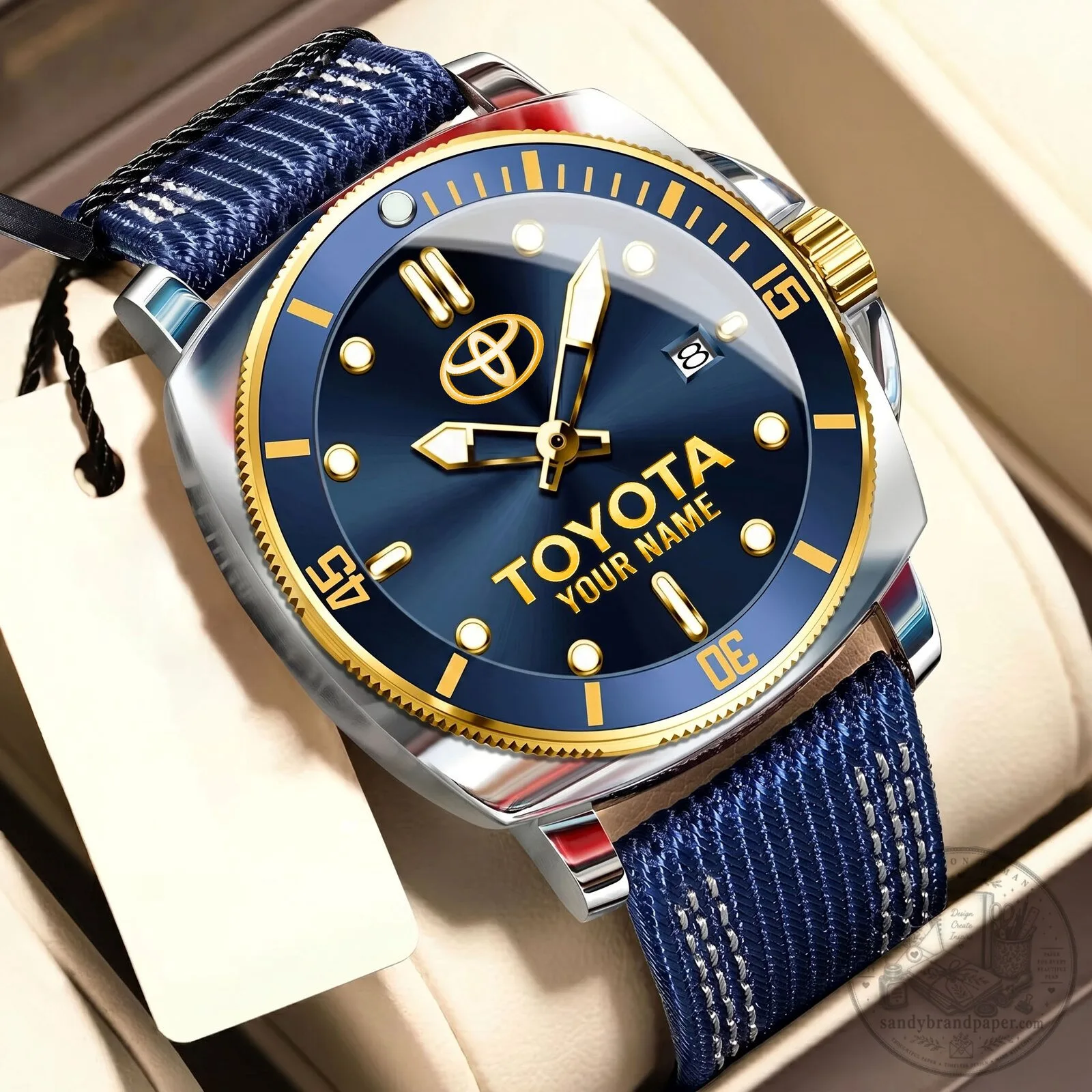 Toyota Custom Name Luxury Fashion Men's Sport Watch 15 Toyota Custom Name Luxury Fashion Men