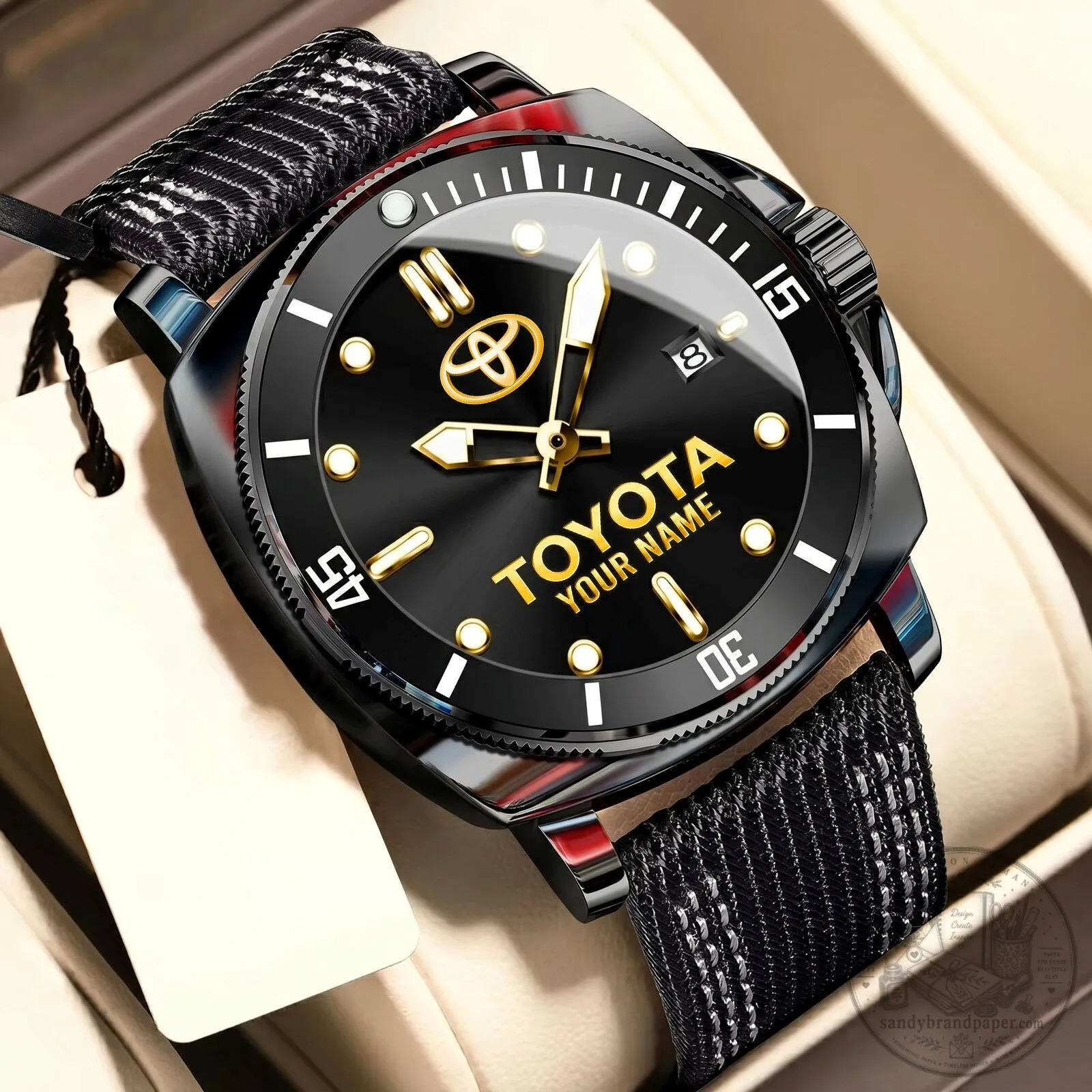 Toyota Custom Name Luxury Fashion Men's Sport Watch 16 Toyota Custom Name Luxury Fashion Men