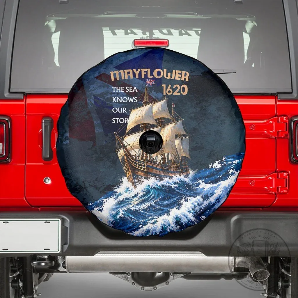 Mayflower 1620 Ship Vintage Nautical Ocean Waves Art Spare Tire Cover 8 Mayflower 1620 Ship Vintage Nautical Ocean Waves Art Spare Tire Cover