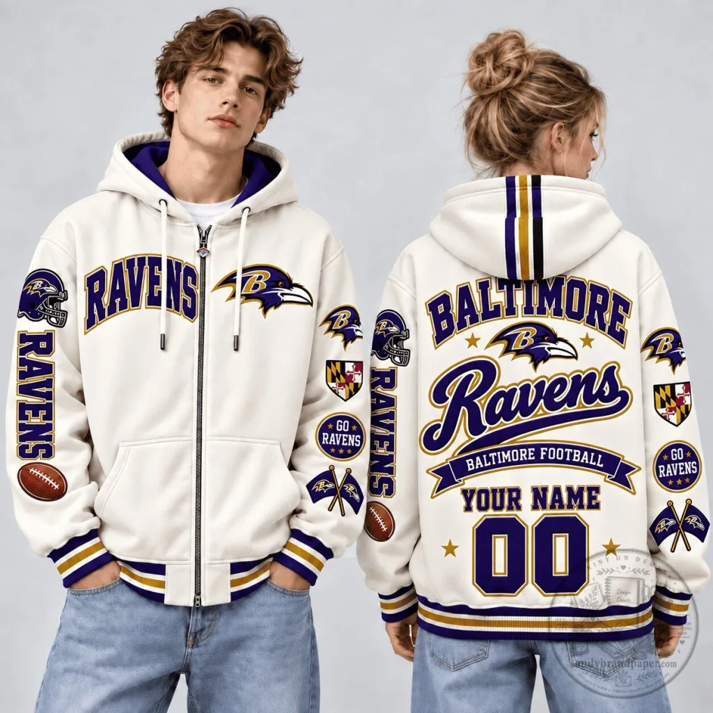 Personalized Champions Style Hoodie for Baltimore Ravens NFL Fans