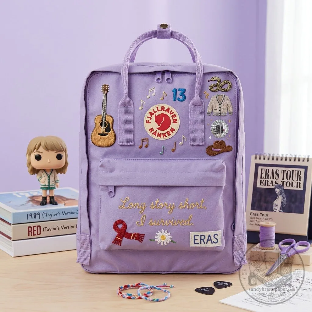 Taylor Swift The Eras Tour Embroidered Purple Backpack 8 Taylor Swift The Eras Tour Embroidered Purple Backpack