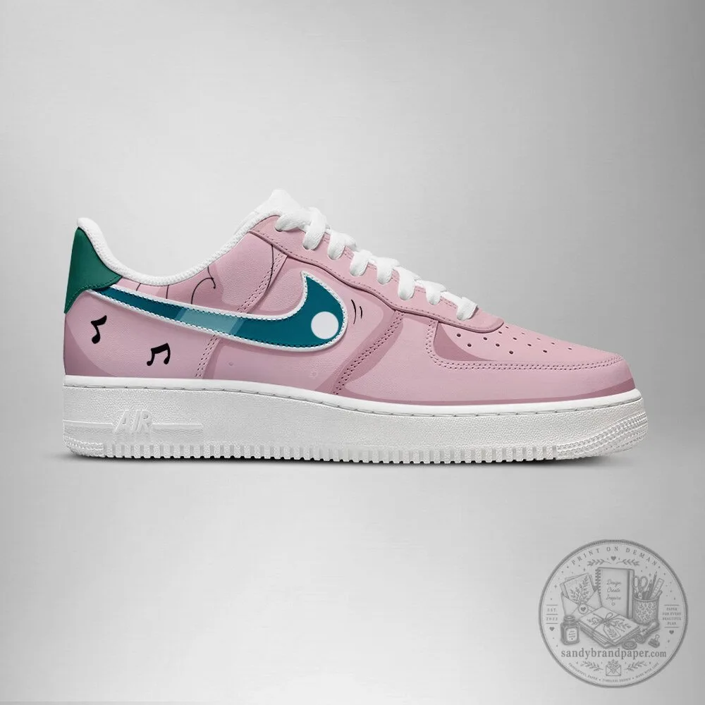 Jigglypuff Pokemon Character Pink Custom Air Force One Sneakers Shoes 4 Jigglypuff Pokemon Character Pink Custom Air Force One Sneakers Shoes