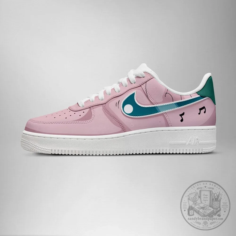 Jigglypuff Pokemon Character Pink Custom Air Force One Sneakers Shoes 5 Jigglypuff Pokemon Character Pink Custom Air Force One Sneakers Shoes
