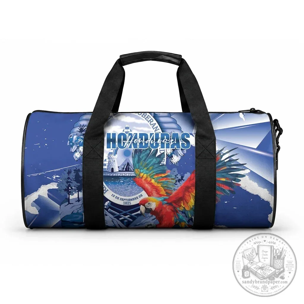 Honduras Independence Day Scarlet Macaw Travel Duffle Bag