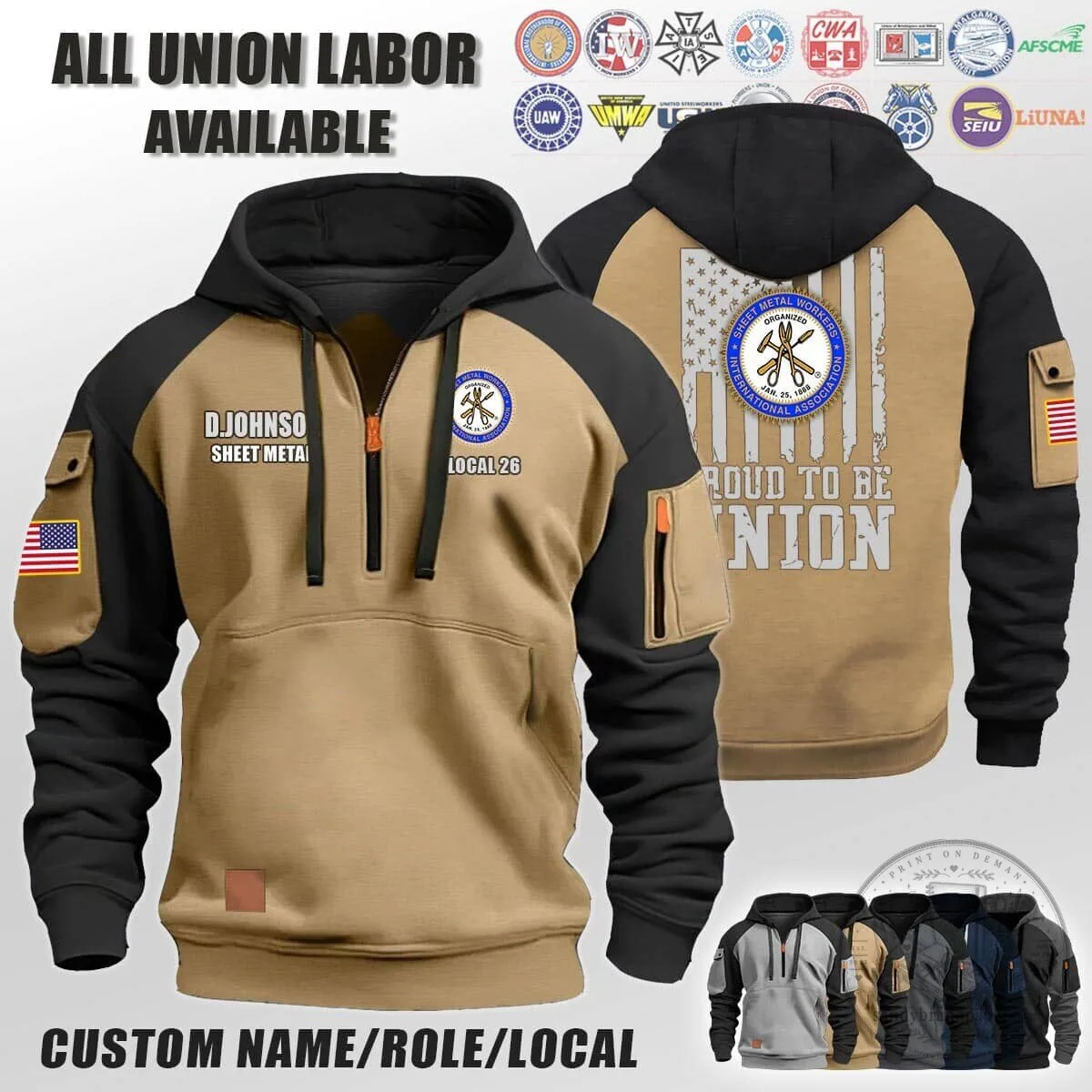 Sheet Metal Workers International Association Proud To Be Union Hoodie 7 Sheet Metal Workers International Association Proud To Be Union Hoodie
