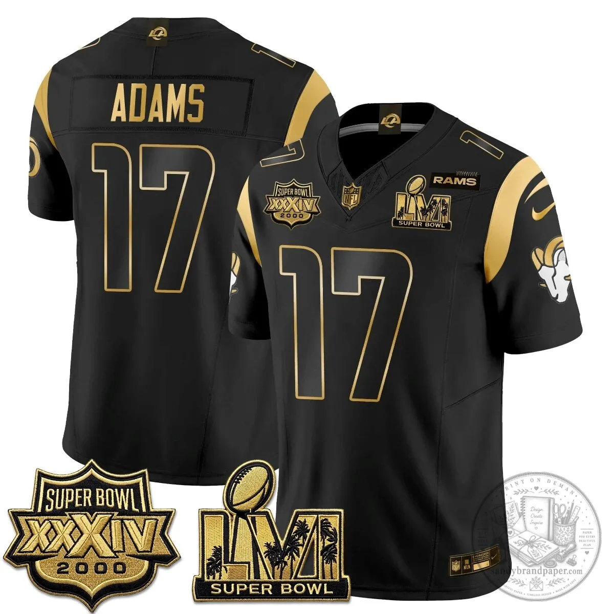Los Angeles Rams Super Bowl LVI Champions White Vapor Football Jersey 62 Los Angeles Rams Super Bowl LVI Champions White Vapor Football Jersey