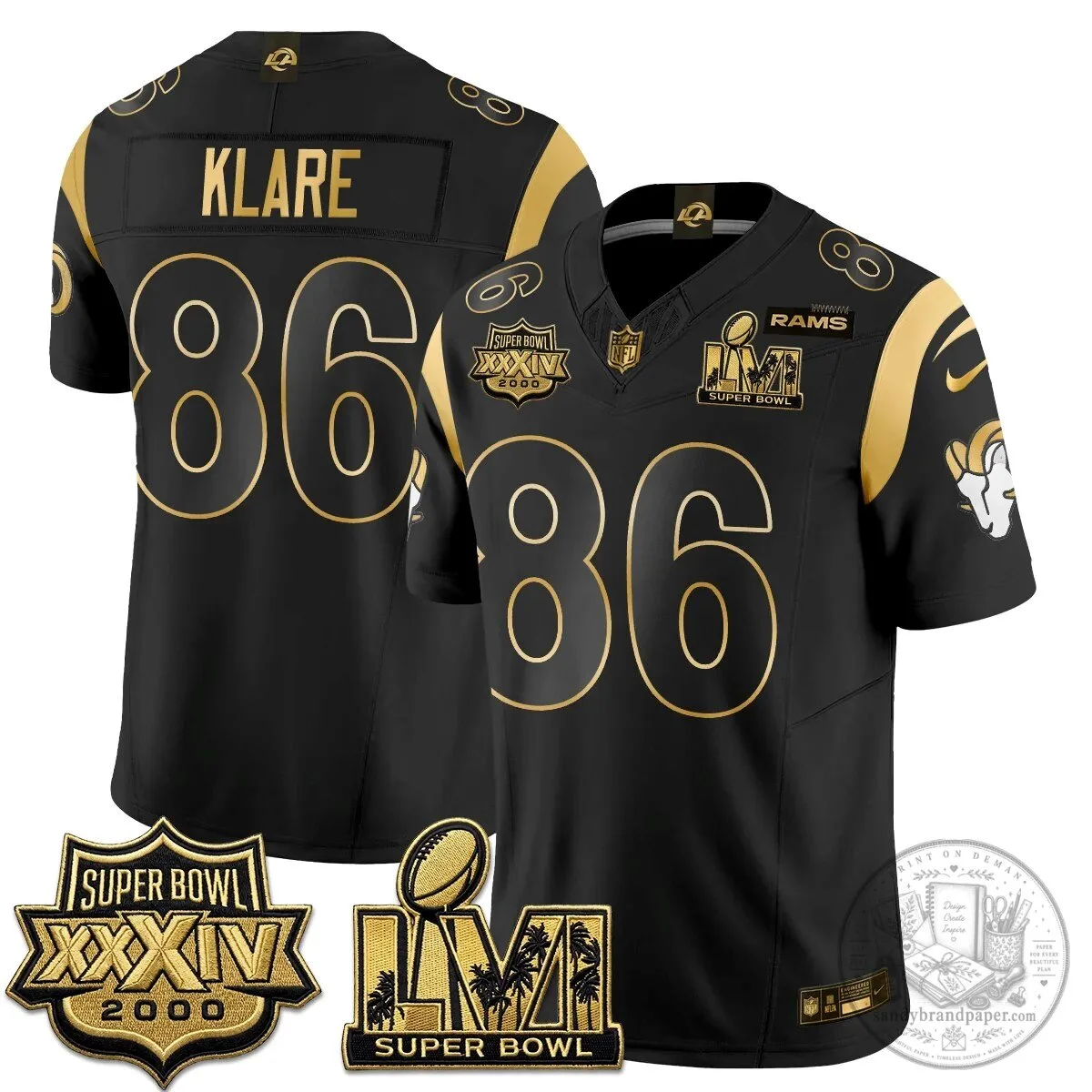 Los Angeles Rams Super Bowl LVI Champions White Vapor Football Jersey 69 Los Angeles Rams Super Bowl LVI Champions White Vapor Football Jersey