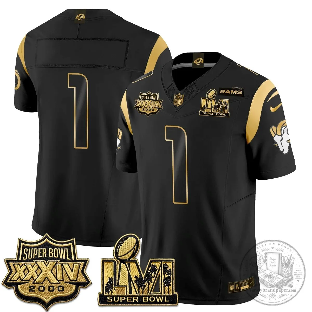 Los Angeles Rams Super Bowl LVI Champions White Vapor Football Jersey 70 Los Angeles Rams Super Bowl LVI Champions White Vapor Football Jersey