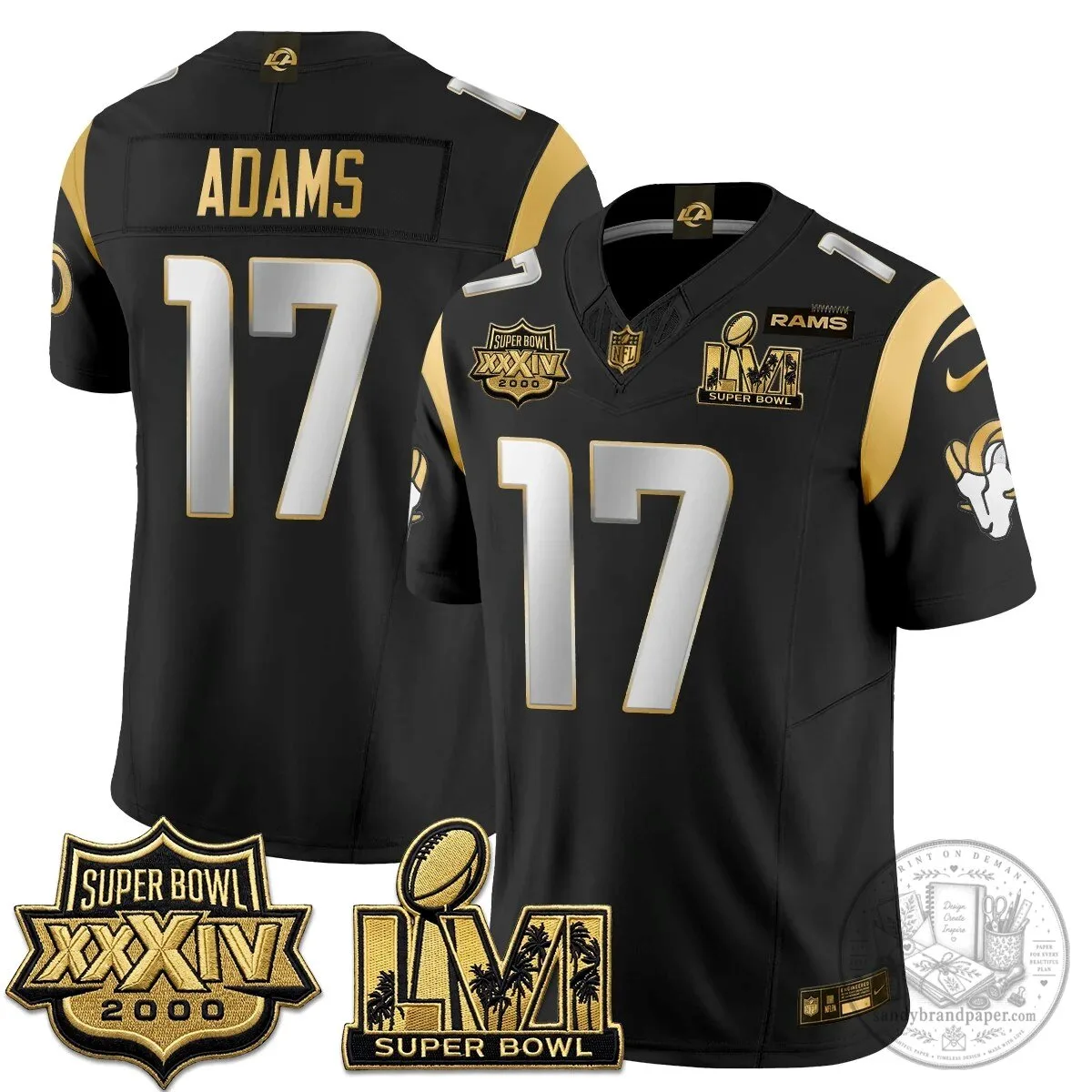 Los Angeles Rams Super Bowl LVI Champions White Vapor Football Jersey 74 Los Angeles Rams Super Bowl LVI Champions White Vapor Football Jersey