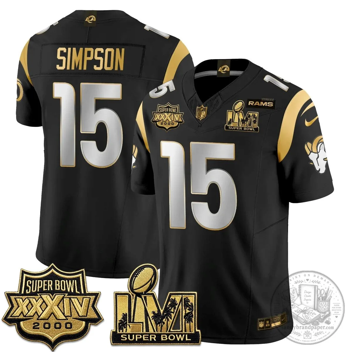 Los Angeles Rams Super Bowl LVI Champions White Vapor Football Jersey 80 Los Angeles Rams Super Bowl LVI Champions White Vapor Football Jersey