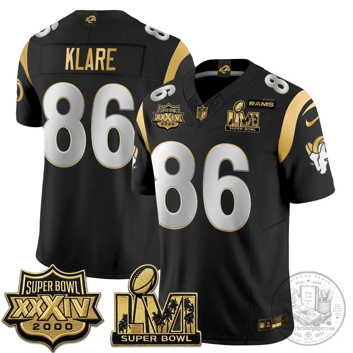 Los Angeles Rams Super Bowl LVI Champions White Vapor Football Jersey 81 Los Angeles Rams Super Bowl LVI Champions White Vapor Football Jersey